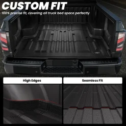 Fit for 2017-2024 Nissan Titan 67.0 inches Heavy Duty Truck Bed Mats, Not Fit Drop-in liners, Not Fit Equipped Truck bed storage