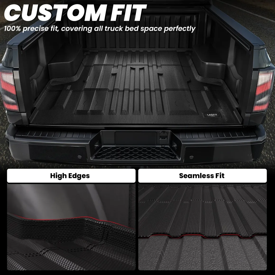 Fit for 2017-2024 Nissan Titan 67.0 inches Heavy Duty Truck Bed Mats, Not Fit Drop-in liners, Not Fit Equipped Truck bed storage