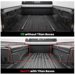 Fit for 2017-2024 Nissan Titan 67.0 inches Heavy Duty Truck Bed Mats, Not Fit Drop-in liners, Not Fit Equipped Truck bed storage