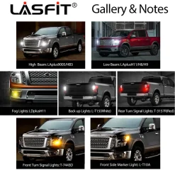 Fit for 2016-2019 Nissan Titan LED Bulbs H11 9005 Exterior Bulbs Upgrade