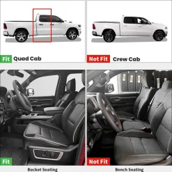 Fit for 2025-2026 Ram 1500 All-weather Floor Mats With Bucket Seating Only