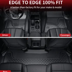 Fit for 2025-2026 Ram 1500 All-weather Floor Mats With Bucket Seating Only