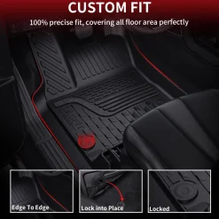 Fit for 2013-2018 Ram 1500 All-Weather 1st row Floor Mats, Fit Carpet Floor Only