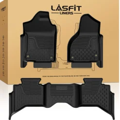 Fit for 2019-2024 Ram 1500 Classic All-Weather TPE Floor Mats, Fit Carpet Floor Only