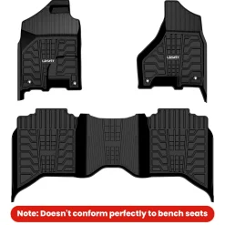 Fit for 2019-2024 Ram 1500 Classic All-Weather TPE Floor Mats, Fit Carpet Floor Only