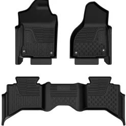 Fit for 2019-2024 Ram 1500 Classic All-Weather TPE Floor Mats, Fit Carpet Floor Only