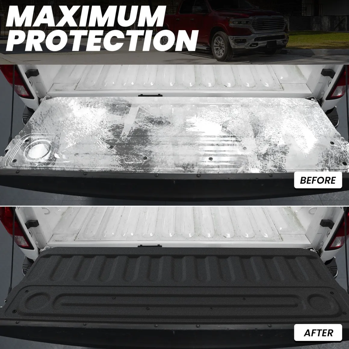Fit for 2019-2024 Ram 1500 Classic Heavy Duty Truck Bed Mat or Tailgate Mat, Not Fit Drop-in liners