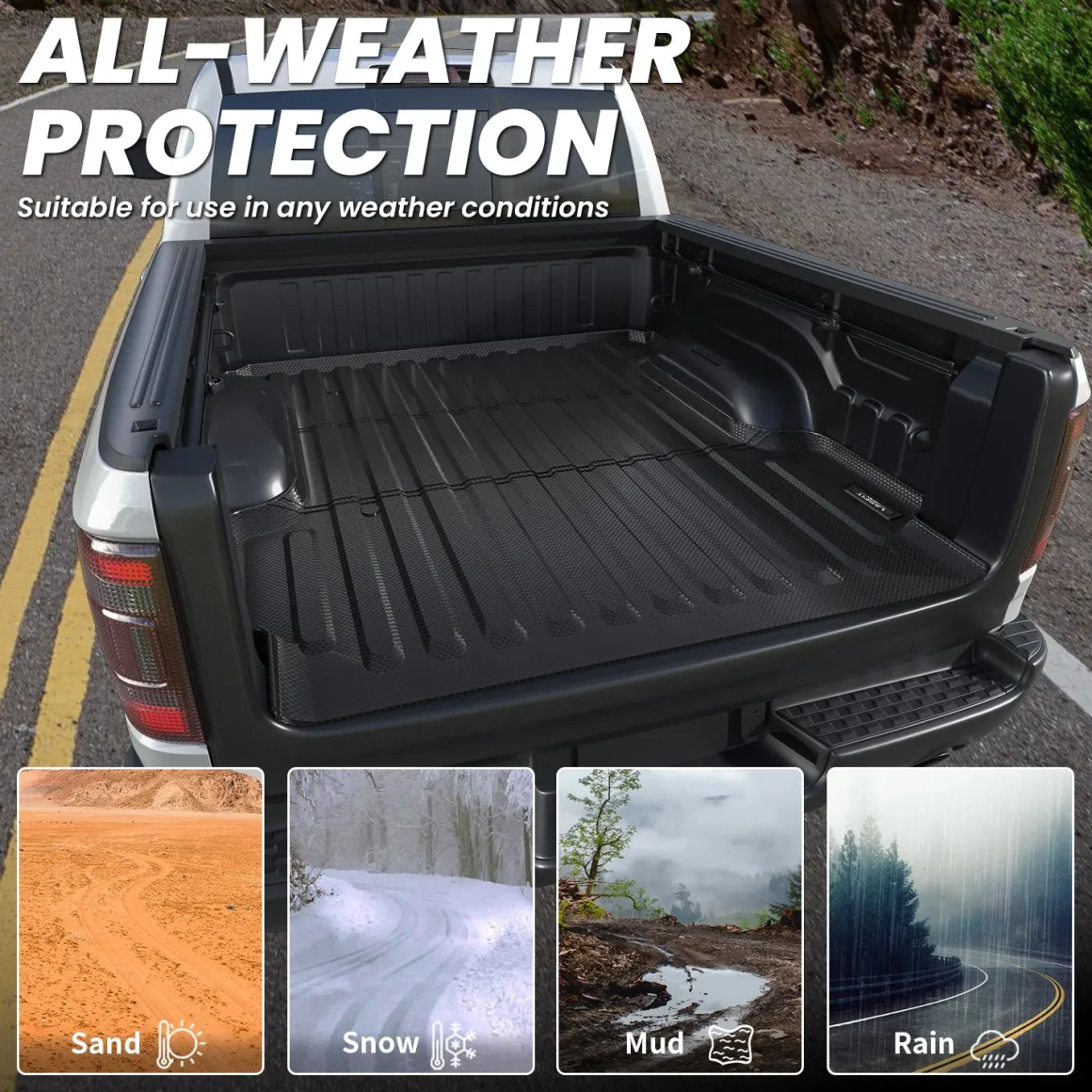 Fit for 2019-2024 Ram 1500 Classic Heavy Duty Truck Bed Mat or Tailgate Mat, Not Fit Drop-in liners