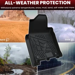 Fit for 2019-2026 Ram 2500 3500 Floor Mats, Fit Without Power Take-Off (PTO) KIT & Carpet Floor Only