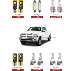 Fit for 2016-2018 Ram HD 2500/3500 LED Bulbs Upgrade | Tested and Verified