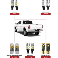 Fit for 2016-2018 Ram HD 2500/3500 LED Bulbs Upgrade | Tested and Verified