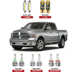 Fit for 2009-2012 Ram 1500 LED Bulbs 9005 H11 Exterior Interior Lights