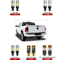Fit for 2013-2015 Ram 2500 3500 LED Bulbs Upgrade