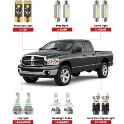 Fit for 2002-2008 Ram 1500 LED Bulbs Upgrade