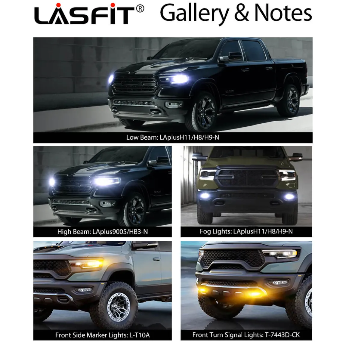 Fit for 2019-2024 Ram 1500 LED Bulbs Upgrade | Tested and Verified