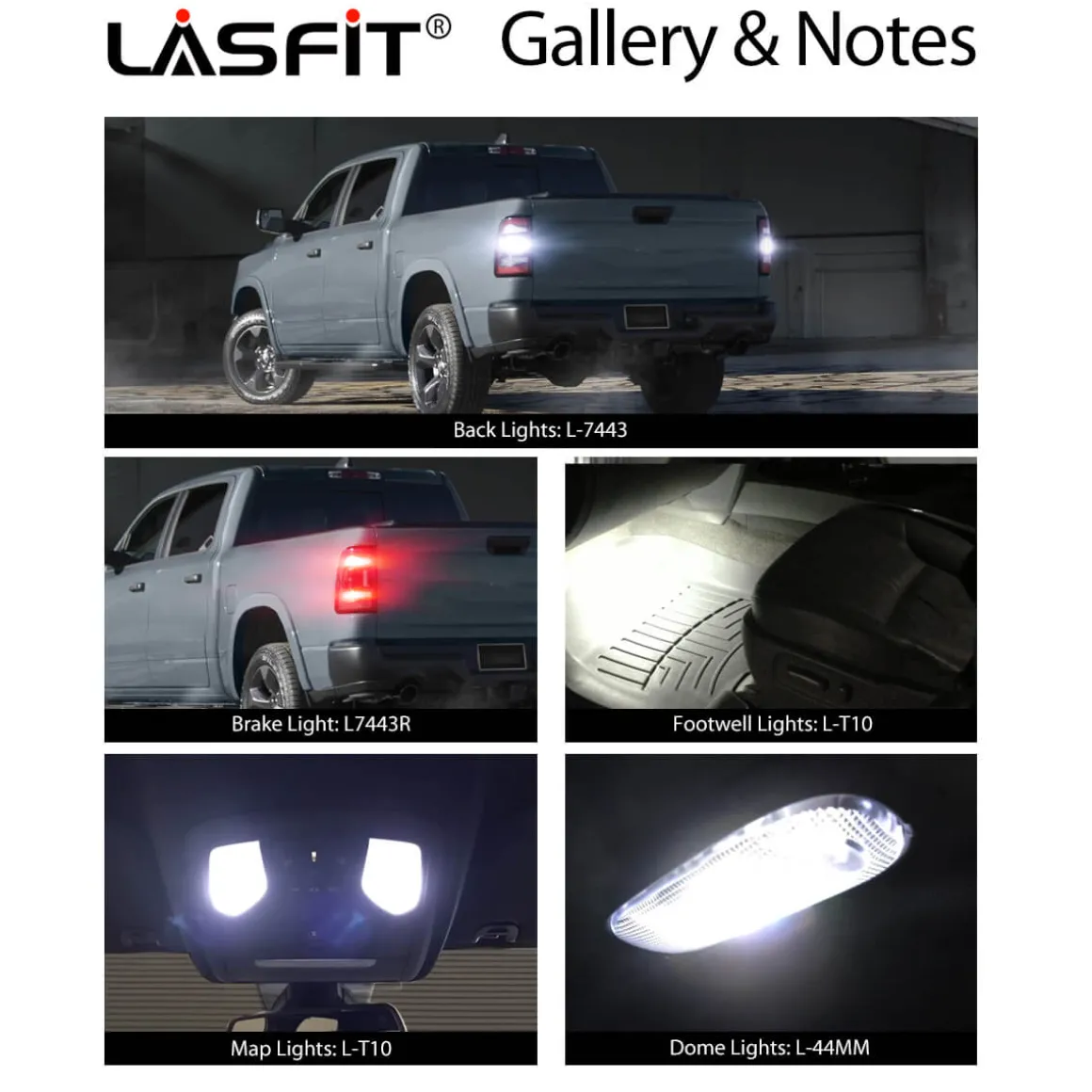 Fit for 2019-2024 Ram 1500 LED Bulbs Upgrade | Tested and Verified