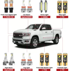 Fit for 2019-2024 Ram 1500 LED Bulbs Upgrade | Tested and Verified