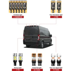 Fit for 2014-2022 Ram ProMaster 1500/2500/3500 The Brightest LED Bulbs Upgrade