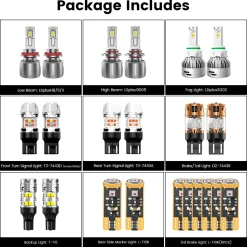 Fit for 2023-2025 Ram ProMaster 1500/2500/3500 The Brightest LED Bulbs Upgrade