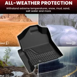 Fit for 2003-2009 RAM 2500 3500 Quad Cab Floor Mats, Fit Carpet Flooring, Not Fit have 4X4 Shifter