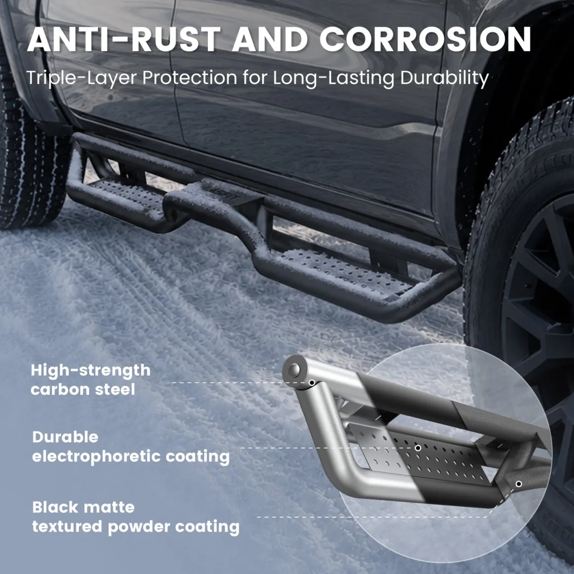 Fit for 2019-2026 Ram 1500 Running Boards Side Steps, Fit Crew Cab Only