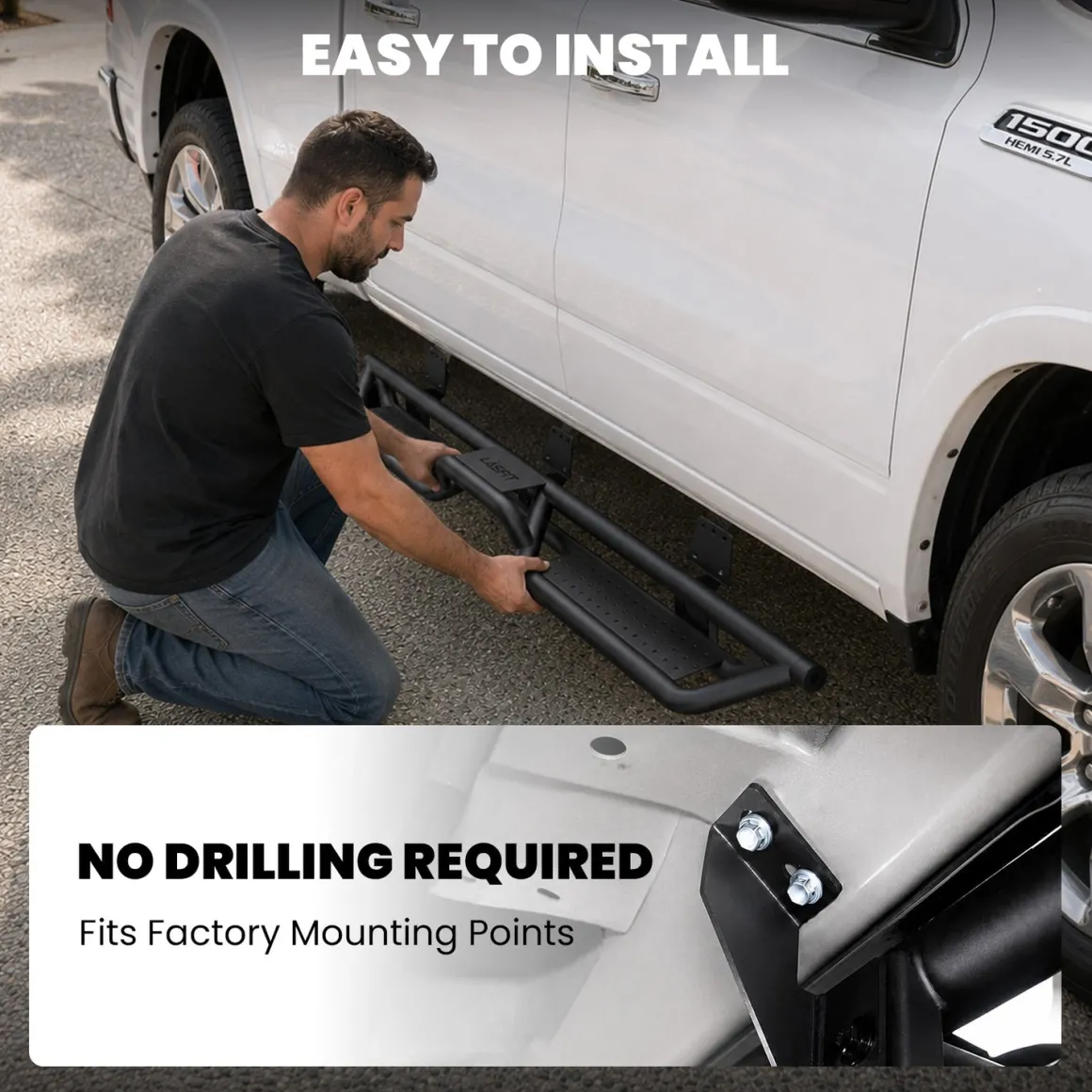 Fit for 2019-2026 Ram 1500 Running Boards Side Steps, Fit Crew Cab Only