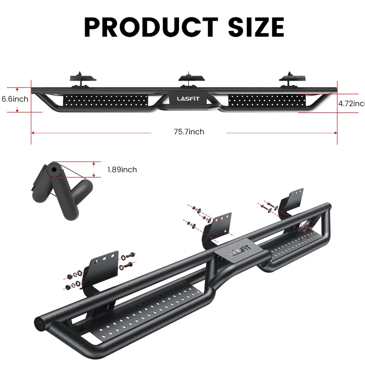 Fit for 2019-2026 Ram 1500 Running Boards Side Steps, Fit Crew Cab Only
