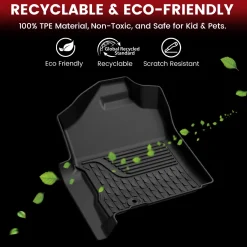 Fit for 2019-2024 Ram 1500 1st & 2nd Floor Mats, Only Fit Carpet Floor, Don't Fit Classic Model