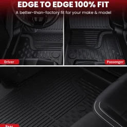 Fit for 2019-2024 Ram 1500 1st & 2nd Floor Mats, Only Fit Carpet Floor, Don't Fit Classic Model