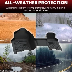 Fit for 2019-2024 Ram 1500 1st & 2nd Floor Mats, Only Fit Carpet Floor, Don't Fit Classic Model