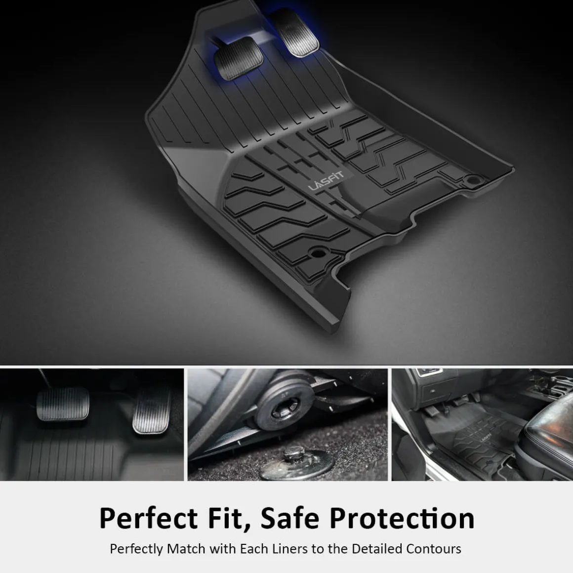 Fit for 2013-2018 Ram 2500 3500 1st & 2nd Row Floor Mats, Fit Crew Cab, Fit Carpet Floor Only