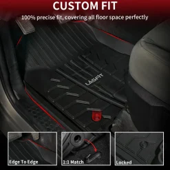 Fit for 2013-2018 Ram 2500 3500 1st Row Floor Mats, Fit Carpet Floor Only