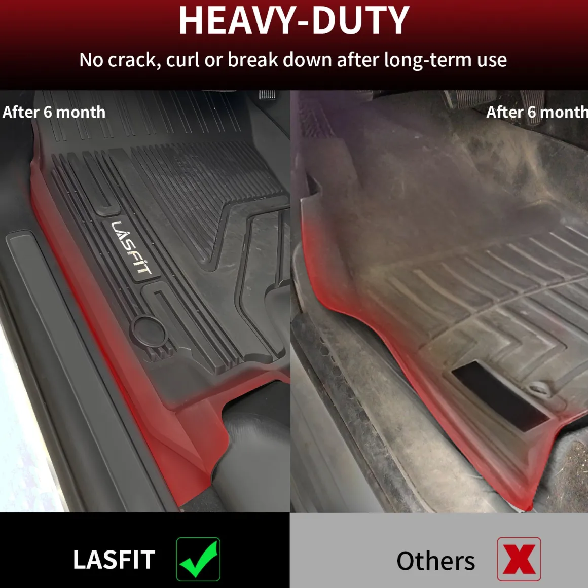 Fit for 2019-2024 Ram 1500 1st Row Floor Mats, Fit for Crew or Quad Cab, Fit Carpet Floor, Don't Fit Classic Model