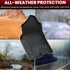 Fit for 2019-2024 Ram 1500 1st Row Floor Mats, Fit for Crew or Quad Cab, Fit Carpet Floor, Don't Fit Classic Model