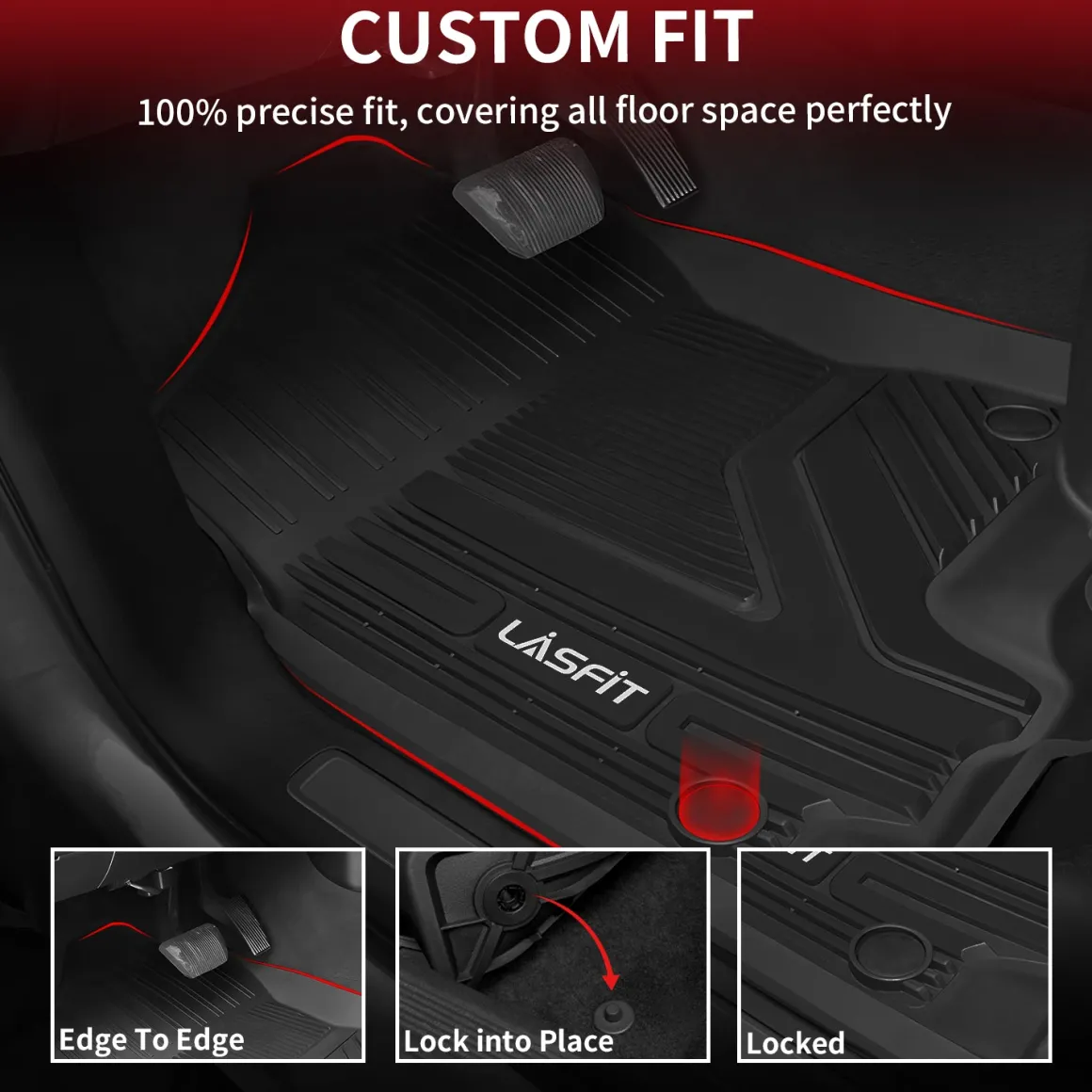 Fit for 2019-2024 Ram 1500 1st Row Floor Mats, Fit for Crew or Quad Cab, Fit Carpet Floor, Don't Fit Classic Model