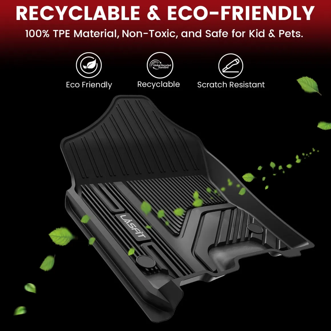 Fit for 2019-2024 Ram 1500 1st Row Floor Mats, Fit for Crew or Quad Cab, Fit Carpet Floor, Don't Fit Classic Model