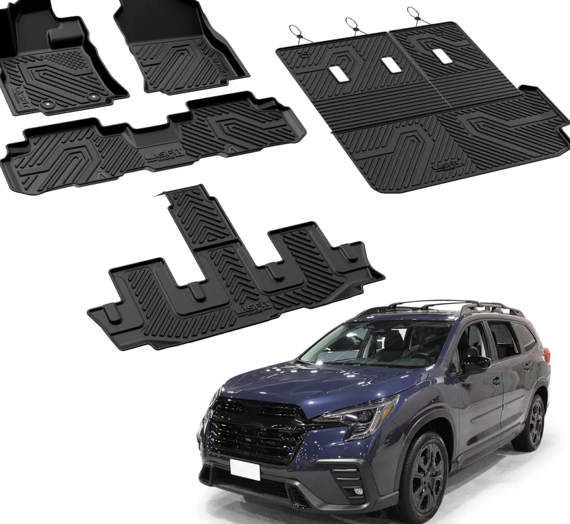 Fit for 2019-2026 Subaru Ascent Floor Mats & Cargo Mat with Seatback Protector, Fit 7 Seats