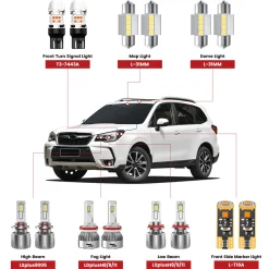 Fit for 2014-2016 Subaru Forester The Brightest LED Bulbs Upgrade