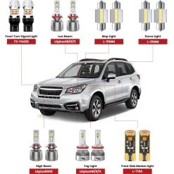 Fit for 2017-2018 Subaru Forester The Brightest LED Bulbs Upgrade