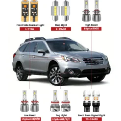 Fit for 2018-2019 Subaru Outback The Brightest LED Bulbs Upgrade