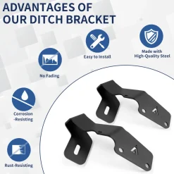Fit For 2015-2021 Subaru WRX/STI Low Profile Ditch Light Brackets | LASFIT