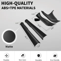 Fit For 2017-2023 Tesla Model 3 Door Sill Protector Matte TPE Front and Rear Door Entry Guard Decoration Scuff Plate Accessories