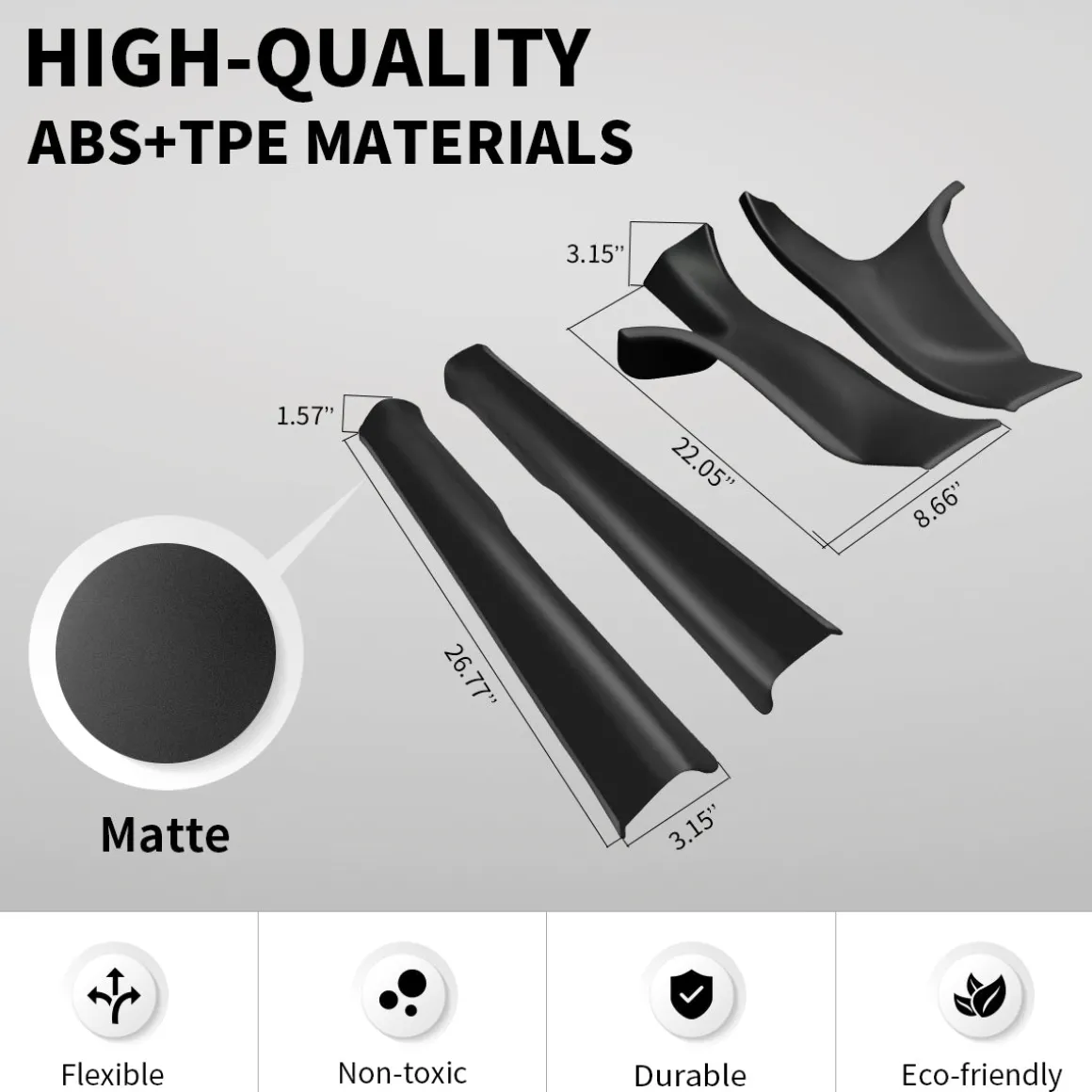 Fit For 2017-2023 Tesla Model 3 Door Sill Protector Matte TPE Front and Rear Door Entry Guard Decoration Scuff Plate Accessories