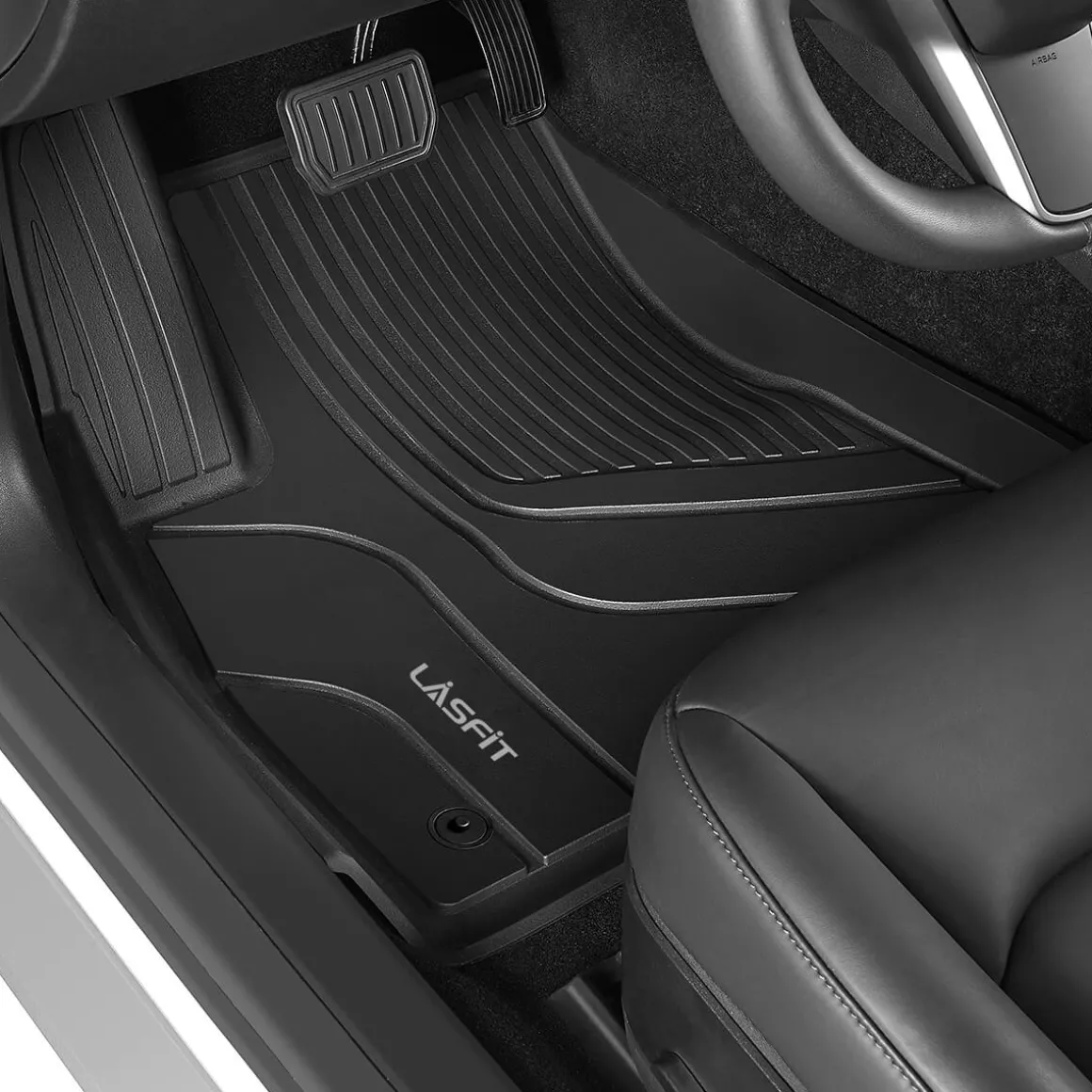 Fit for 2021 Tesla Model 3 Floor Mats TPE Material 1st & 2nd or Cargo Custom All Weather