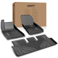 Fit for 2021 Tesla Model 3 Floor Mats TPE Material 1st & 2nd or Cargo Custom All Weather