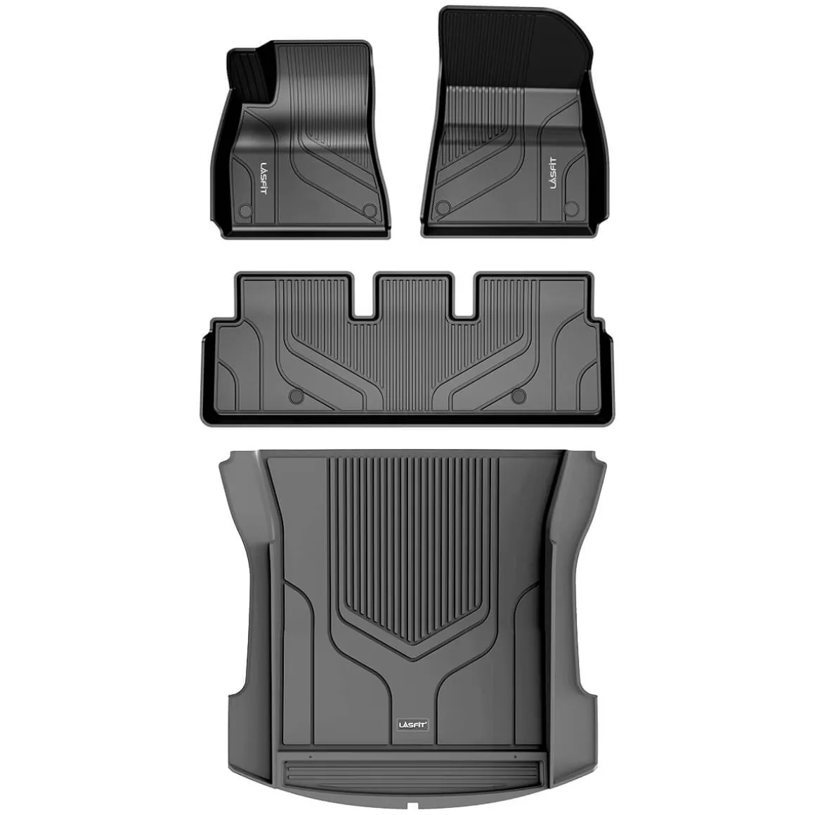 Fit for 2021 Tesla Model 3 Floor Mats TPE Material 1st & 2nd or Cargo Custom All Weather
