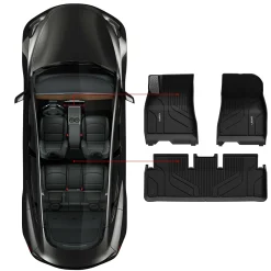 Fit for 2024-2026 Tesla Model 3 Highland Frunk or 1st Row & 2nd Row or Trunk Well or Cargo Mat