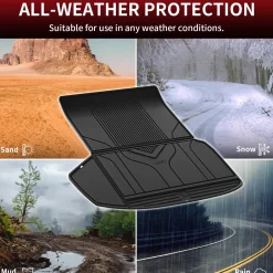 Fit for 2021-2024 Tesla Model S Custom Floor Mats or Frunk & Trunk Well & Cargo Mats