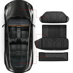 Fit for 2021-2024 Tesla Model S Custom Floor Mats or Frunk & Trunk Well & Cargo Mats