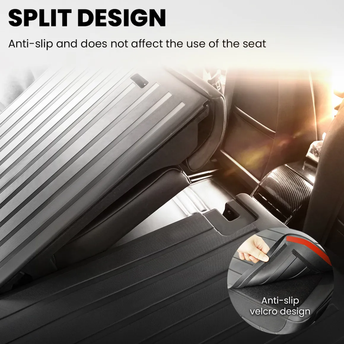 Fit For 2017-2023 Tesla Model 3 Second Row Seats Back Cover Mats All Weather TPE Rear Seatback Mats